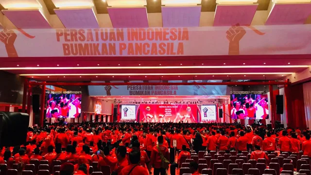 Rental of LED screen indoor for HUT PDIP - one of the political party in Indonesia