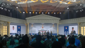 Rental LED screen indoor for Indonesian vice president debate