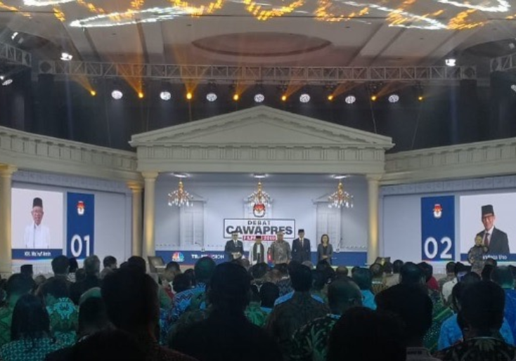 Rental LED screen indoor for Indonesian vice president debate