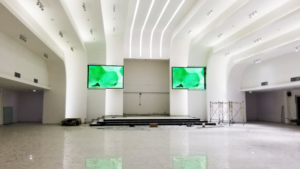 Fixed installation of LED screen indoor at Fatimah
