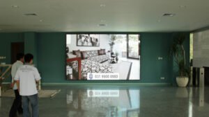 Fixed installation of LED screen indoor at Intiland Cilandak