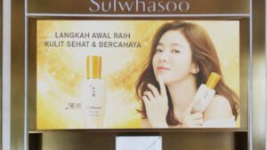 Fixed installation of LED screen indoor at Sulwhasoo